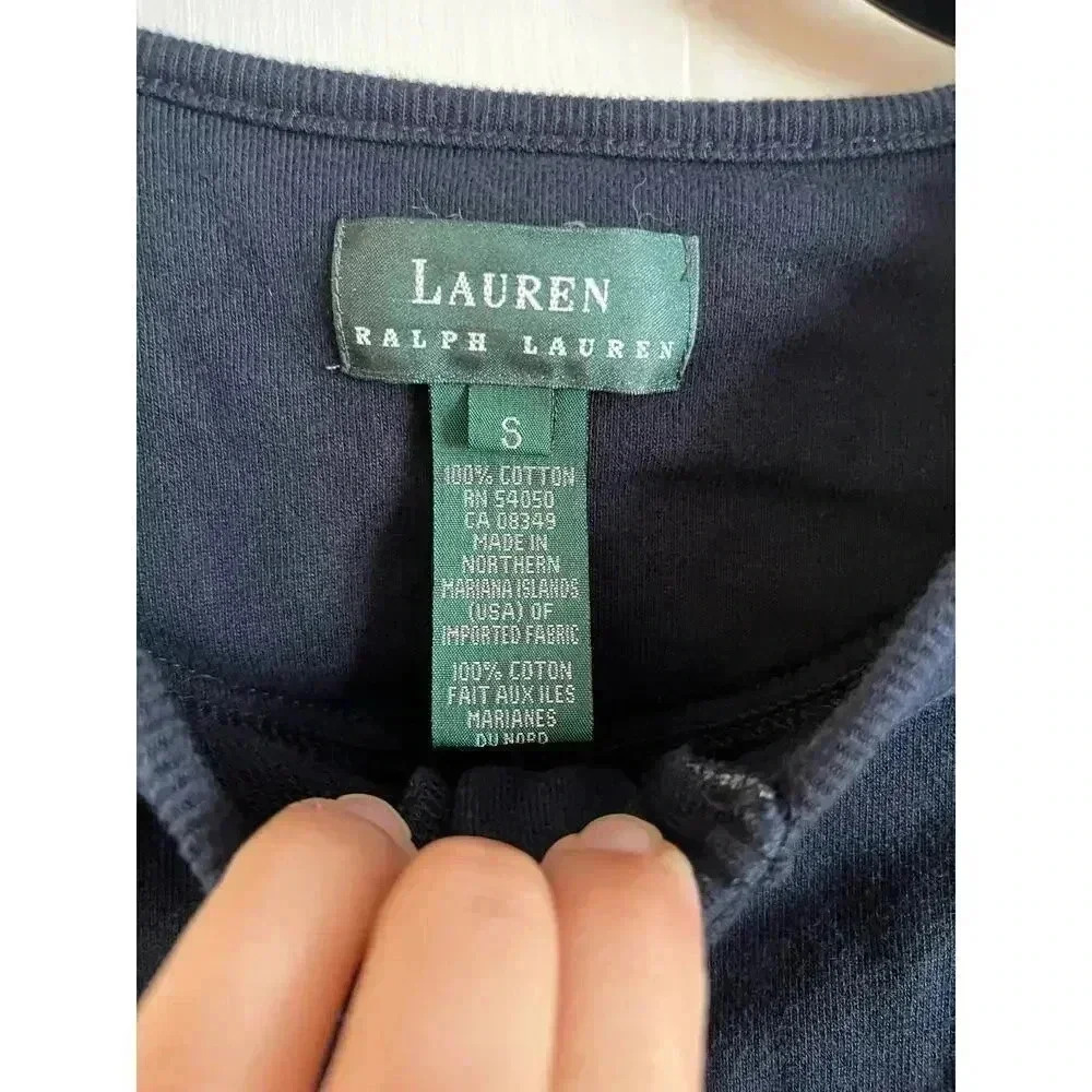 Lauren Ralph Lauren Women’s Navy Blue Classic Preppy Style Sweater Size Small - Picture 4 of 6